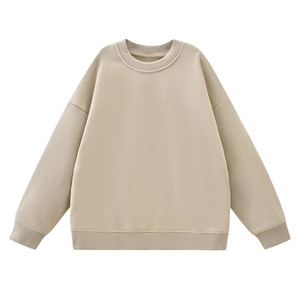 Sweat-shirt unisexe délavé à l'acide, coupe oversize, col rond vintage, streetwear, printemps, broderie, impression de logo personnalisé, usine OEM ODM - Product Image 1