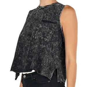 Wholesales Short Sleeves Workout Tanktop Rib Women for TankTop Women's Acid Wash Fabric Cotton USA Size Acid Women <b>Crop</b> <b>Top</b> 2026 - Product Image 3