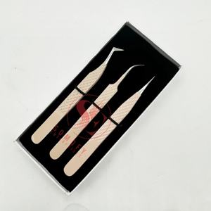 Pinzas de pestañas de volumen de acero inoxidable de alta calidad Herramienta de aislamiento de injerto para extensión de pestañas - Product Image 5