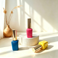 Nouveau produit d'usine : Flacon de vernis à ongles gel UV 12 ml avec couvercle doré et pinceau, flacon en verre vide