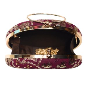 Bridal Round Embroidered <b>Clutch</b> Bag Luxury <b>Wedding</b> Evening Handbag for Women Occasions - Product Image 3