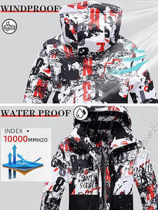 ชุดสกีแบบกันน้ำ ระบายอากาศได้ดี พร้อมระบบทำความร้อน -Tex สำหรับกีฬาหิมะแบบยูนิเซ็กซ์ ชุดเสื้อแจ็คเก็ตและกางเกงแบบมีฉนวนกันความร้อน ทนทาน พร้อมอุปกรณ์เสริมสำหรับหิมะ - Product Image 3
