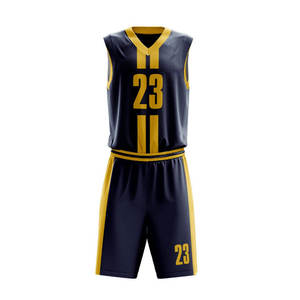 Kit d'uniforme de basketball sur mesure de haute qualité, maillot sans manches respirant avec short pour sublimation, haute visibilité sur le terrain - Product Image 3