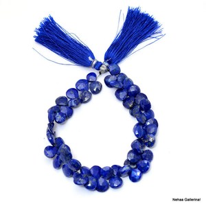 ลูกปัดลาพิส ลาซูลี ทรงหัวใจเหลี่ยมเพชรพลอย ขนาด 4 มม.-6 มม. สีน้ำเงินเข้มธรรมชาติ ลูกปัดพลอยกึ่งมีค่า สำหรับทำเครื่องประดับ - Product Image 2