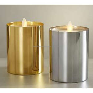 Pot à bougie parfumée plaqué or et récipient à cire de bougie, porte-bougie prêt à l'emploi avec couvercle en marbre - Product Image 6