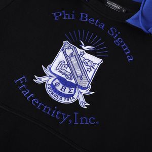 เสื้อฮู้ด Phi Beta Sigma สีดำสำหรับผู้ชาย ทรงพอดีตัว ผ้าพรีเมียม เสื้อผ้าสำหรับชมรมกรีก สวมใส่สบายในชีวิตประจำวัน - Product Image 6