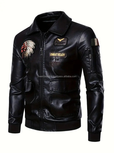 Whole Selling Price 2024 New Design Style Autumn <b>Winter</b> <b>Leather</b> <b>Jackets</b> Youth Fashionable Comfortable Men's <b>Leather</b> <b>Jackets</b> - Product Image 4