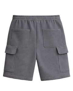 Shorts cargo gris anthracite pour hommes, taille élastique avec cordon de serrage, style streetwear décontracté, multi-poches, shorts d'été, fabricant de logos personnalisés - Product Image 5