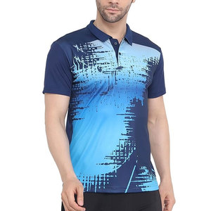 Chemises pour hommes de haute qualité avec logo personnalisé, tricotées unies, décontractées, respirantes, en polyester/coton, avec logo frontal par sublimation, pour le sport et le golf - Product Image 5