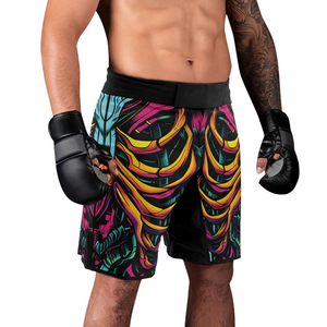 Pantalones Cortos de Kimono para Hombre, Estampado por Sublimación, para Entrenamiento de Artes Marciales Mixtas, Corte Regular, Poliéster, Ajuste Atlético, Pantalones Cortos de MMA Brasileño - Product Image 6