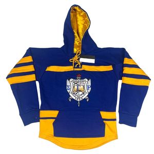เสื้อฮู้ดฮอกกี้ Sigma Gamma Rho SGRho สีน้ำเงินทอง เสื้อผ้ากรีกพรีเมียม เสื้อสเวตเชิ้ตสำหรับชมรมนักศึกษาแบบยูนิเซ็กซ์ - Product Image 4