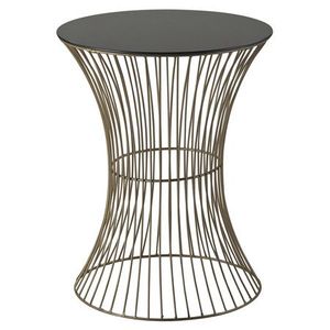 Unique Metal Side <b>Table</b> Black Finish Artistic Furniture Luxury Accent End <b>Table</b> Contemporary Living Room <b>D</b>écor - Product Image 4