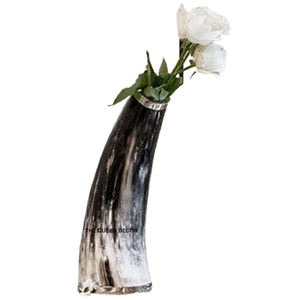 Jarrón de Cuerno para Decoración y Celebración, Jarrón de Flores con Diseño en Forma de Cuerno, Hecho a Mano, Color Marrón Orgánico - Product Image 6