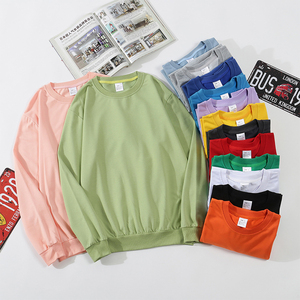 เสื้อสเวตเชิ้ตคอกลมผู้ชาย สีพื้น ผ้าถัก ทรงปกติ สวมใส่สบายๆ สำหรับฤดูใบไม้ร่วง สีขาว สีดำ พิมพ์โลโก้ตามสั่ง - Product Image 5