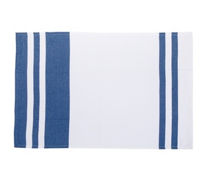 Ensemble de torchons de cuisine en coton rayé, fil teint écologique, blanc avec bords colorés, rectangulaires, tissés, lavables en machine pour usage domestique - Product Image 4