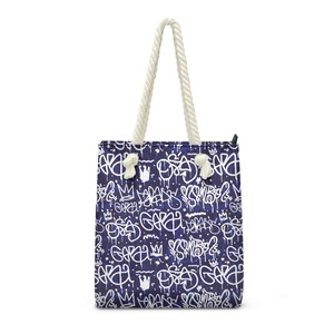 Bolso de Mano para Mujer con Diseño de Graffiti, Estilo Playa, para Compras, Práctico, Clásico, con Asas de Cuerda, Impresión Bajo Demanda, Dropship - Product Image 1