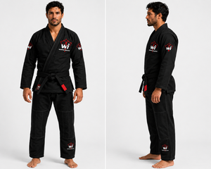 ชุดคิโมโน BJJ สีดำ ผ้าฝ้าย 100% ทนทาน ทรงปกติ สำหรับผู้ชาย ชุดฝึกศิลปะการต่อสู้ - Product Image 6