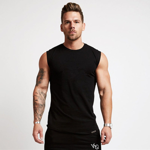 <b>Men's</b> <b>White</b> Sleeveless Tank Top O-Neck Solid Knitted Casual <b>Vest</b> For Daily Wear - Product Image 4