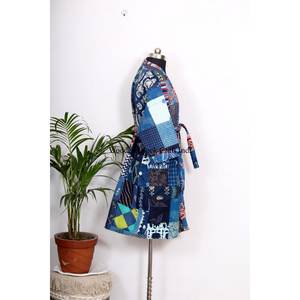 Kimono vintage de seda Kantha, bata reciclada para amantes del patchwork, chaqueta tipo kimono, regalo para mujer - Product Image 5
