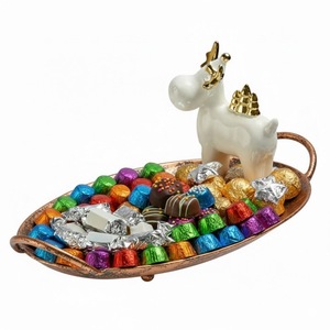 Plateau à chocolat moderne en métal doré de qualité supérieure, vente directe d'usine, plateau de service pour chocolat, présentoir à desserts - Product Image 4