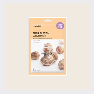 มาส์กหน้า Miracleare Korean Miraclair Snail Elastin Serum Mask 23 มล. ผลิตในเกาหลี แผ่นมาส์กสีขาว ไนอะซินาไมด์ - Product Image 6