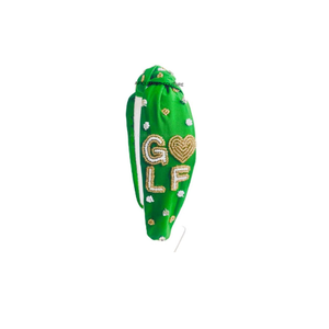 Dernier modèle de bandeau décoratif à perles sur le thème du golf, parfait pour les golfeurs, personnalisable, idéal comme cadeau, disponible en gros. - Product Image 3