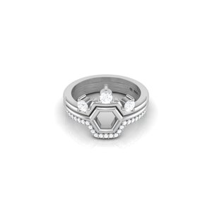 Radiant Crowned Gem 925 Sterling Silver <b>Ring</b> Gold Plated Micro Pave <b>Engagement</b> Band Elite Craftsmanship <b>Unique</b> Output - Product Image 3