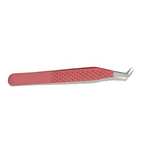 Pinzas de Precisión para Pestañas de Acero Inoxidable con Punta Suave y Mango Rojo - Product Image 6