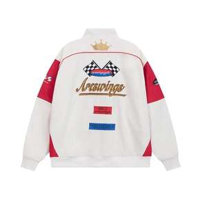 2026 New Men's Coats <b>F1</b> Racing Suit <b>Ferraris</b> Team Riding Suit Loose Casual Motorcycle Suit Winter Cotton Embroidered <b>Jacket</b> - Product Image 4