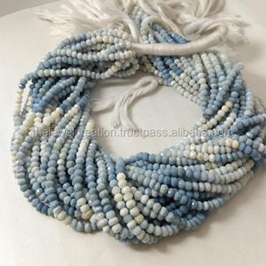 4mm Natural Blue Opal <b>Shaded</b> Faceted Rondelle Gemstone Beads Strand Wholesale Dealer Price Shop Now From Regular Supplier Online - Product Image 1