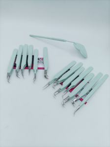 Best Seaglass Powder Coating Different Style Stainless Steel Eyelash Extension Tweezers with Heart Design Mirror Beauty Tools - Product Image 6