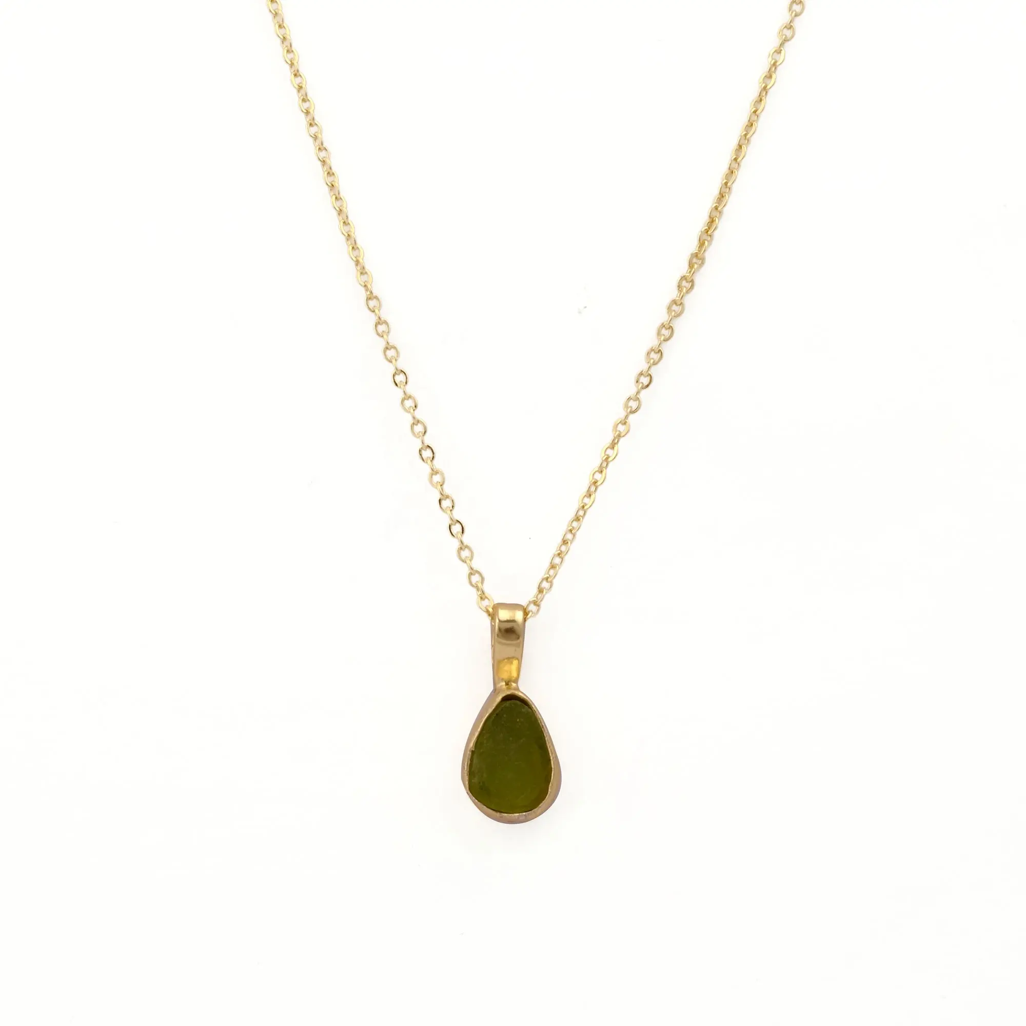 High quality fancy shape natural peridot gemstone pendant hand designer necklace gold plated link chain necklace present for mom