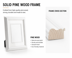 Modern Wooden Photo Frame with Back Stand Support for Home <b>Office</b> Hotel Living Room Bedroom Outdoor Decorations - Product Image 3