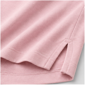 Camiseta holgada de manga tres cuartos con cuello en V en color rosa rubor para mujer WTS-0104 - Product Image 6