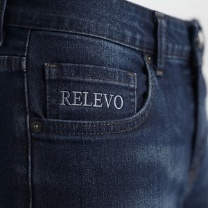 Jeans de Mezclilla Premium para Hombre, Corte Recto, Lavado a la Piedra, Cintura Media, Corte Regular, Estilo Casual, Algodón Azul, Estilo Otoñal - Product Image 5