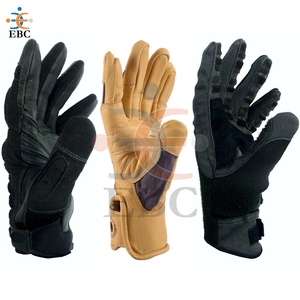 Genuine <b>Leather</b> Tactical Rappel Fast Rope Gloves Aramid Liner Full-Grain <b>Leather</b> Palm Heat Resistant Dexterity Anti-Cut EN388 4 - Product Image 2