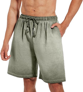 Men Acid Wash Shorts <b>Retro</b> Design Cotton <b>Fabric</b> Comfortable Fit Casual Streetwear Summer Outfit Breathable <b>Fabric</b> Shorts - Product Image 6