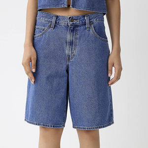 Shorts de Mezclilla para Mujer con Logotipo Personalizado de Alta Calidad, Venta al Por Mayor, Nueva Moda 2025, Shorts de Mezclilla Personalizados de Cintura Alta para Mujer - Product Image 1