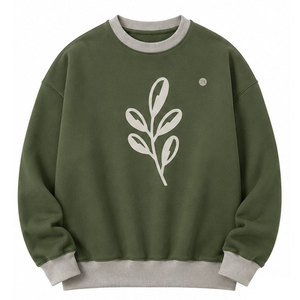 Nouvelle arrivée : sweat-shirt homme en coton mélangé molletonné, coupe ample et confortable, avec poignets côtelés, idéal pour un usage quotidien. - Product Image 5