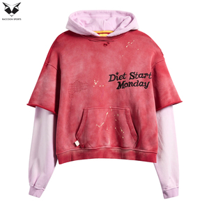 Custom Best Supplier Double Layer Hoodie Unisex Oversized Fit <b>Thick</b> <b>Fleece</b> Street Fashion Winter Wear Pullover Hoodie - Product Image 5