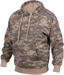 Sweat-shirt à capuche personnalisé pour homme, camouflage numérique, imprimé camouflage, en molleton, avec poche kangourou, chaud, pour l'hiver, streetwear, veste de survêtement - Product Image 1