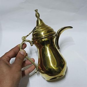 Middle Eastern Brass Coffee Pot With Long Spout And Durable Design For <b>Tea</b> Making - Product Image 5
