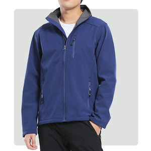 Chaqueta de trabajo al por mayor, chaqueta softshell de poliéster de 300 g/m², chaqueta impermeable con logotipo personalizado para minoristas de artículos para exteriores en EE. UU. - Product Image 3