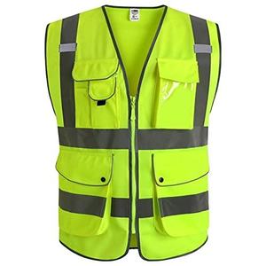 Vêtements de travail fabriqués en usine, gilet de sécurité unisexe, taille plus, léger, haute visibilité, polyester, couleur et logo personnalisés, haute qualité - Product Image 1