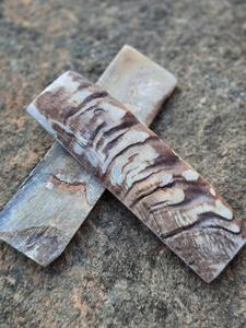 Plaquettes de manche de couteau en corne de cerf : paire de matières premières texturées et à motifs - Product Image 5