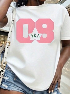 Trendy Women Cute <b>Patchwork</b> Custom Sparkle Print Summer Breathable Premium Cotton Casual T-Shirt Boutique Street Fashion Short - Product Image 5