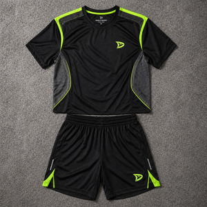 Conjunto de Ropa de Fútbol Sala Personalizada al por Mayor, Camiseta y Pantalones Cortos de Fútbol de Secado Rápido para Hombre, Kit de Entrenamiento de Fútbol Transpirable de Malla, Ropa Deportiva para Interiores - Product Image 1