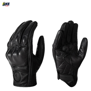 Gants de moto en cuir de chèvre véritable pour hommes, hiver, motocross et été, écran tactile, protection des articulations des poings, usage décontracté en plein air - Product Image 1