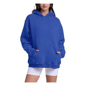 Sudadera con Capucha Personalizada 100% Algodón, Estilo Vintage, Holgada, con Bolsillos, para Invierno, Tejido French Terry, Unisex - Product Image 3