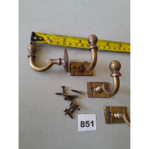 Elegant Brass Key Holder Rack with <b>Hooks</b> Decorative Brass <b>Coat</b> Hanger for Bedroom Wall Antique Style Hanging <b>Hooks</b> for Entryway - Product Image 6